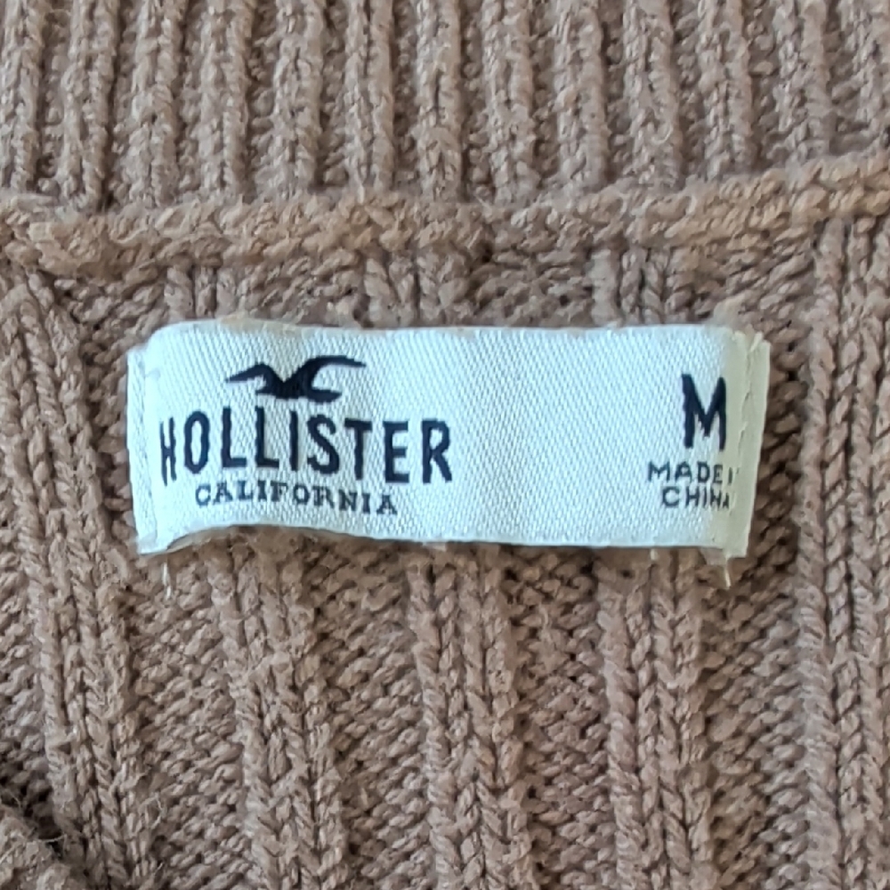 Hollister Brown Cable Knit Cardigan - Picture 2 of 2